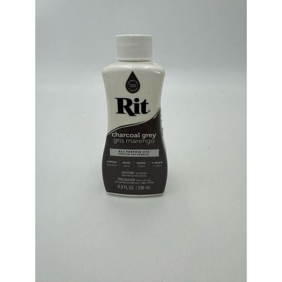 Rit Dye Liquid 8oz - All Purpose Dye - Charcoal Grey - Picture 1 of 4